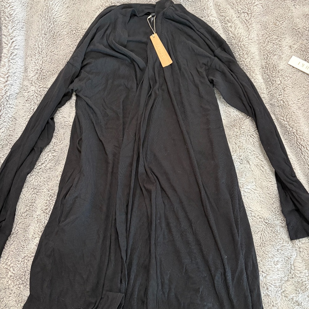Skims soft lounge robe black small